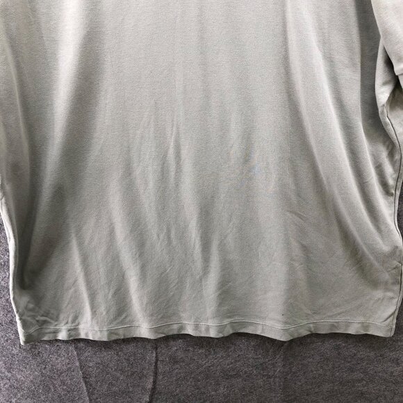 Uniqlo x Theory Airism Polo Shirt Mens XL Short Sleeve 1/4 Zip Sage Green - Picture 4 of 9